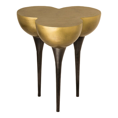 Accent Table in Antique Brass: Outdoor Elegance
