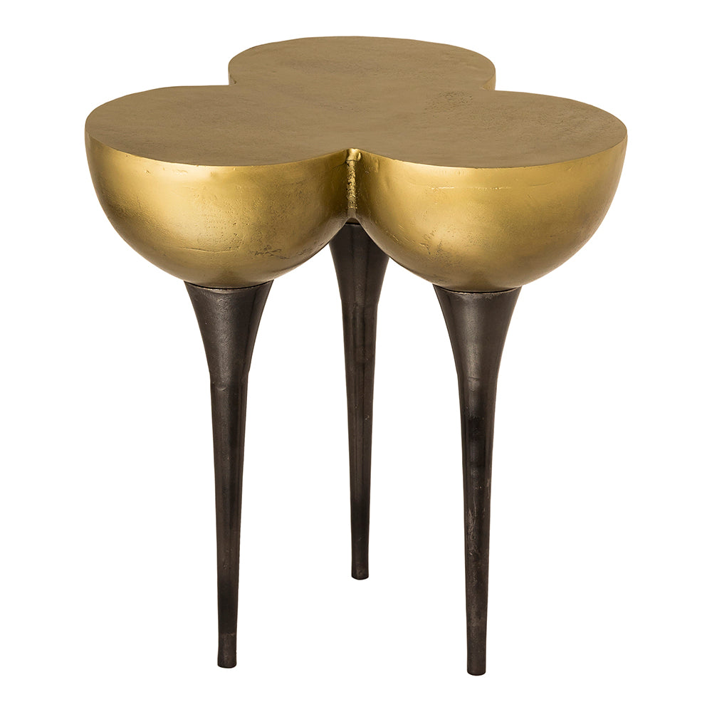 Accent Table in Antique Brass: Outdoor Elegance