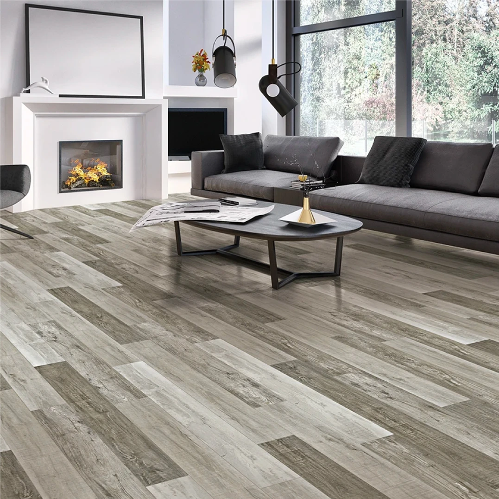 Rigo Vinyl Plank &amp; Tile 9&quot; W x 84&quot; H, Water Resistant, Abalone, Glue Down, 6mm Thickness