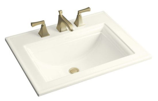 Memoirs Self-Rimming Lavatory With Stately Design and 8&quot; Centers - Biscuit