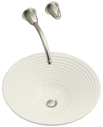 Turnings 16&quot; Vessel Lavatory Sink With Glazed Underside - Biscuit (Faucet Not Included)