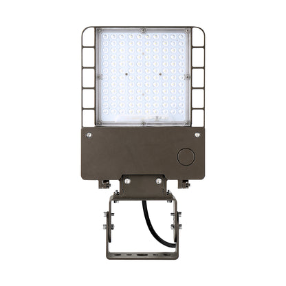 150W LED Shoebox Light - Yoke Mount - 5000K, 21000 Lumens, AC347-480V High Voltage - 1-10V Dimmable, IP65 - UL Listed - DLC Premium Listed - 5 Years Warranty