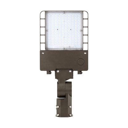 100W LED Shoebox Light - Slipfitter Mount - 5000K, 14200 Lumens, AC347-480V High Voltage - 1-10V Dimmable, IP65 - UL Listed - DLC Premium Listed - 5 Years Warranty
