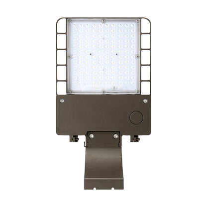 100W LED Shoebox Light - Direct Mount - 5000K, 14200 Lumens, AC347-480V High Voltage - 1-10V Dimmable, IP65 - UL Listed - DLC Premium Listed - 5 Years Warranty