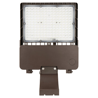 180W LED Shoebox Light with Photocell - Wall Mount - 4000K, 26000 Lumens, AC120-277V - 0-10V Dimmable, IP65 - UL Listed - DLC Premium Listed - 5 Years Warranty