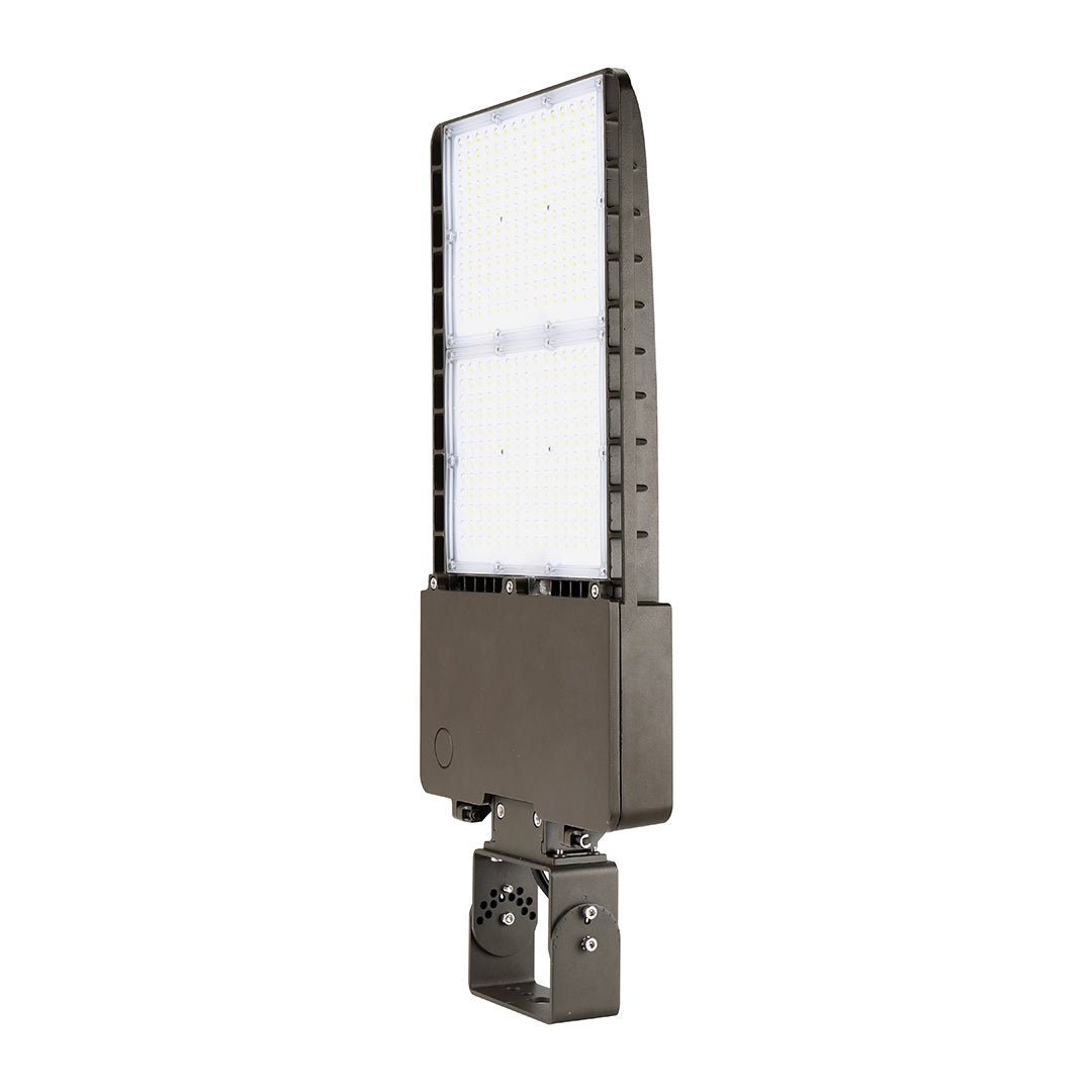 250W LED Shoebox Light - Yoke Mount - 4000K, 36000 Lumens, AC120-277V - 0-10V Dimmable, IP65 - UL Listed - DLC Premium Listed - 5 Years Warranty