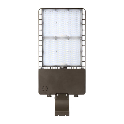 250W LED Shoebox Light - Wall Mount - 4000K, 36000 Lumens, AC347-480V High Voltage - 1-10V Dimmable, IP65 - UL Listed - DLC Premium Listed - 5 Years Warranty