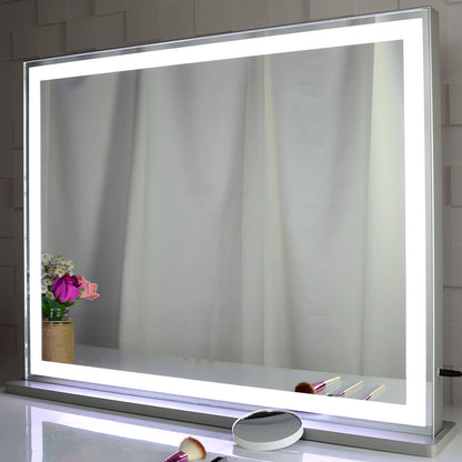 Hollywood Vanity Mirror with LED Backlit Lights, Lighted Tabletop Makeup Mirror for Dressing Room &amp; Bedroom,3 Color Modes with Dimmer