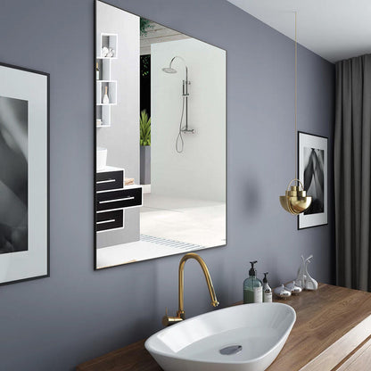 Large minimalist wall mirrors can be hung horizontally or upright, Suitable for bedrooms, cloakrooms, bathrooms, and toilets.