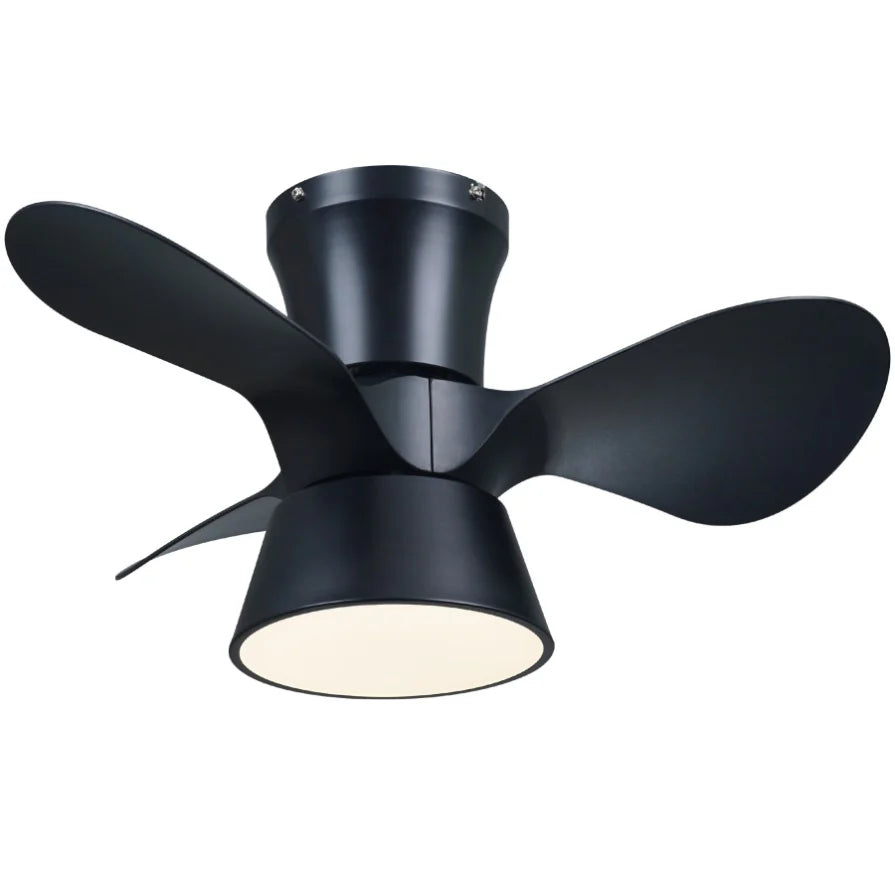 Elegant 46-Inch Black Ceiling Fan with Reversible DC Motor and Dimmable LED Lights