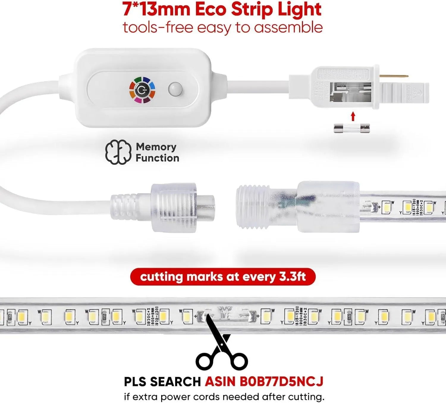 110V CCT Tunable White Strip Remote Control 2800K/4500K/6000K Changeable White