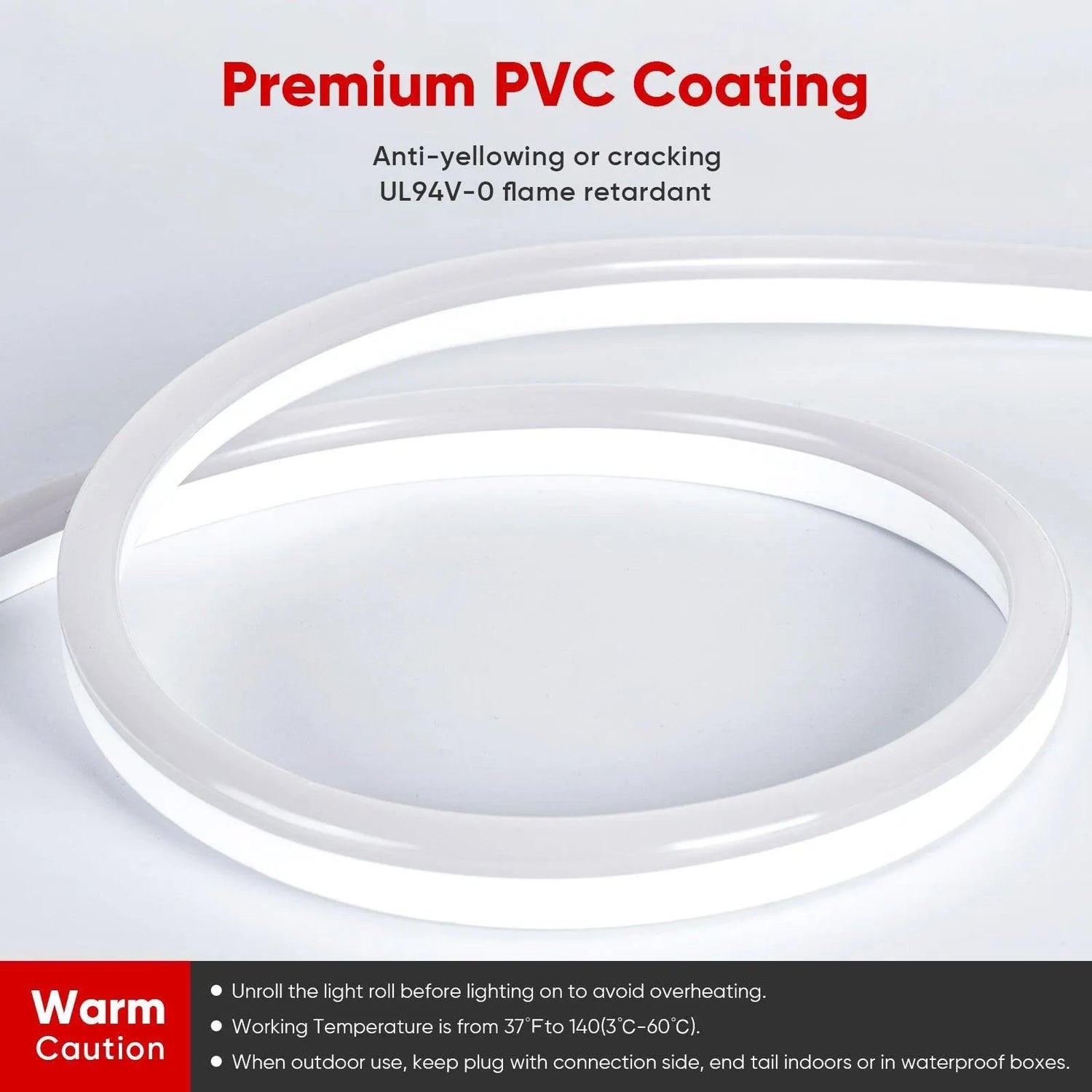 110V Neon Rope Light 6500K Cool White Proselect Neon High-Priced 220Lumens/M