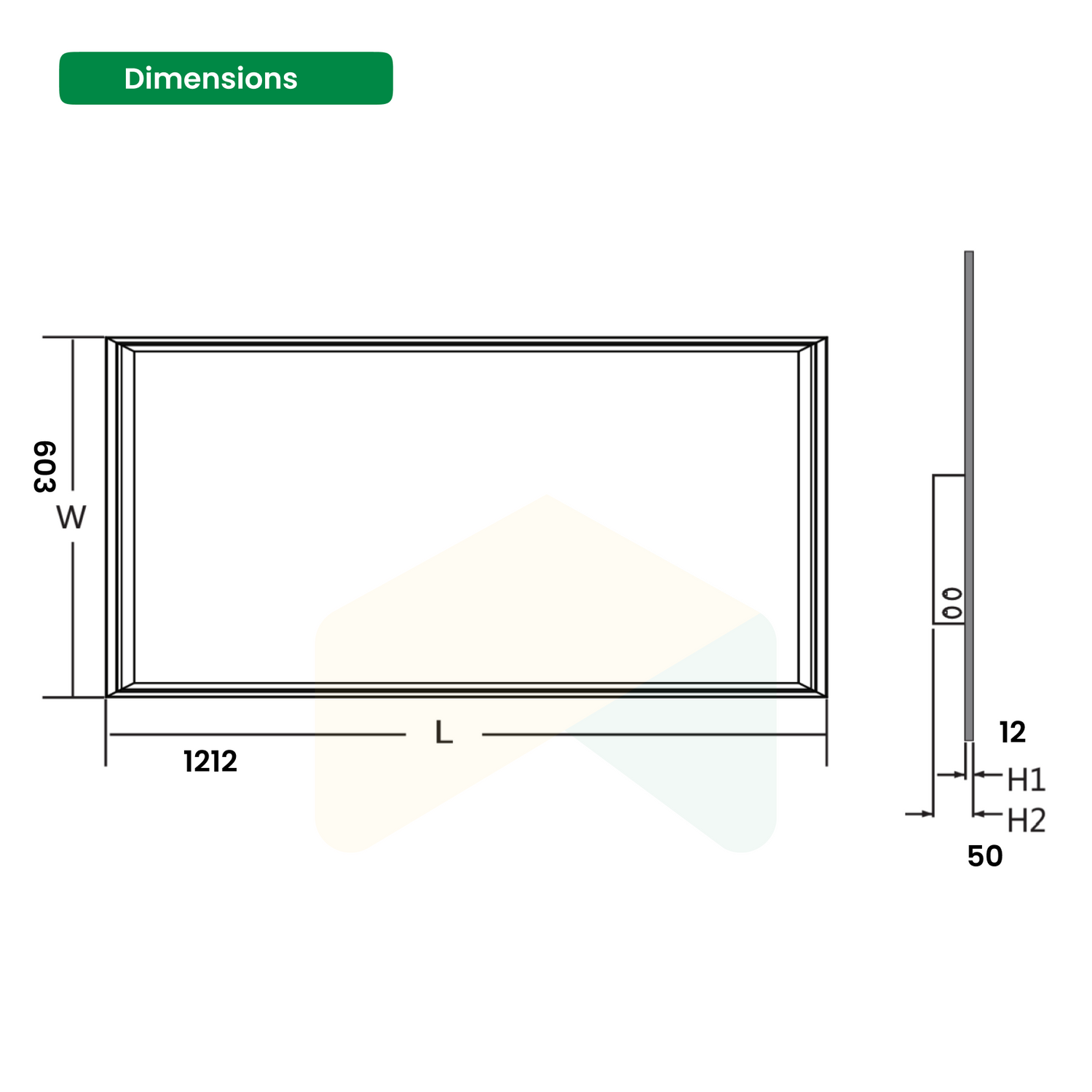 Led Panel Tunable Light 35W/40W/46W Wattage adjustable, 4000K- 5842 Lumens AC120-277V, 0-10V Dimmable - IP66 - UL Listed - DLC Premium Listed - 5 Years Warranty