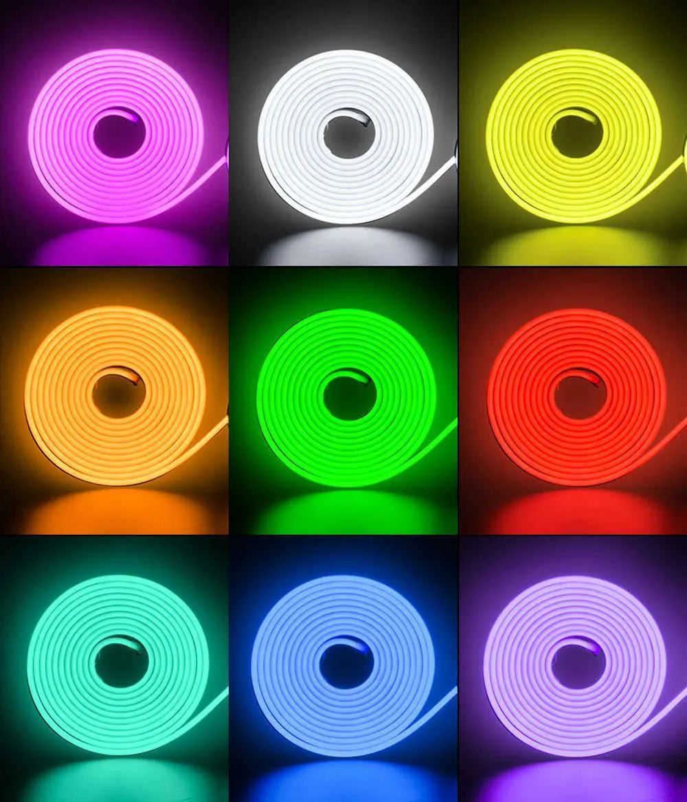12V Smart RGB Neon Rope Light 16.4FT No Voltage Drop