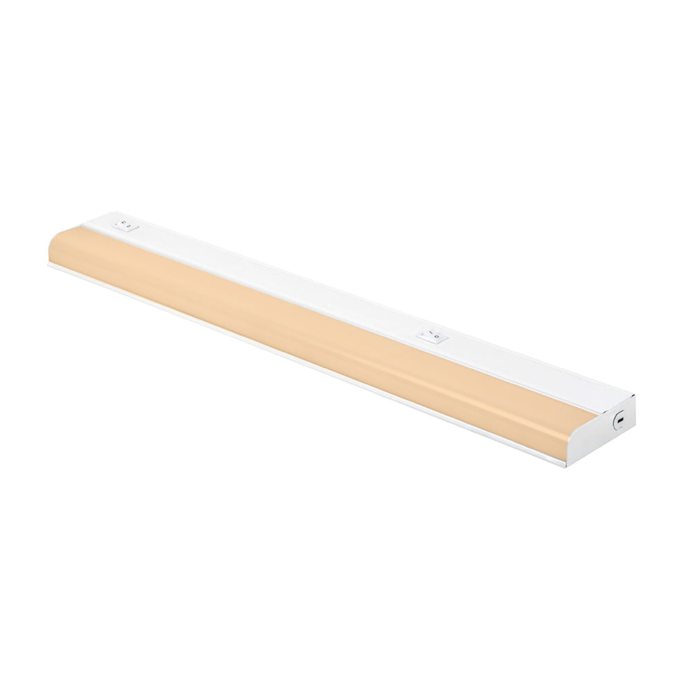 24 Inch Tunable LED Under Cabinet Light, 9W - 3000K/4000K, 676 Lumens, AC120V, 0-10V Dimmable - IP66 - UL Listed - DLC Premium Listed - 5 Years Warranty