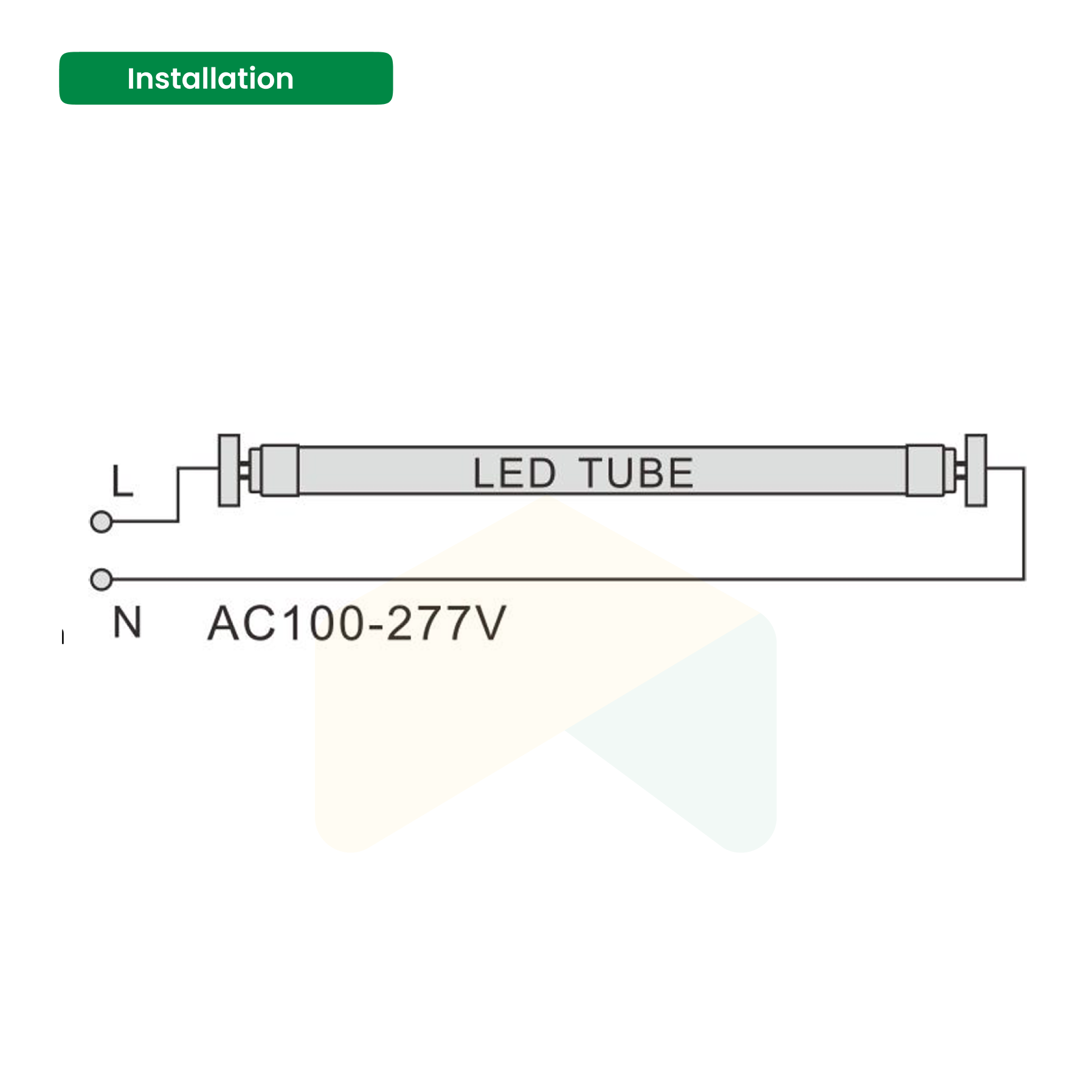 4ft LED Tube Light - 24W - 4000K - 53750 Lumens - AC100-277V - Frosted Cover, Medium Bi-Pin (G5) - Bypass Ballast - 25-Pack