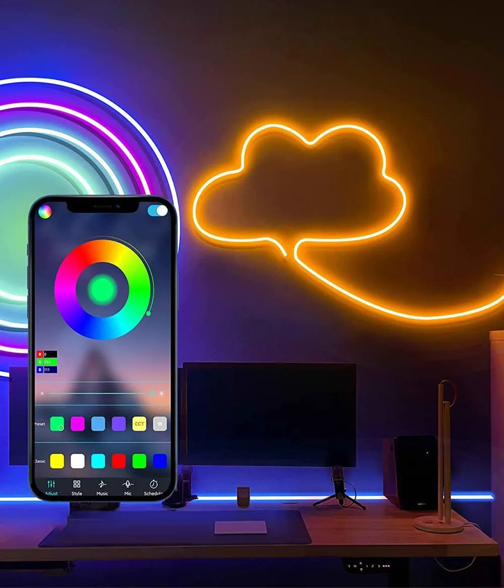24V Smart RGB Neon Rope Light Strip Light No Voltage Drop