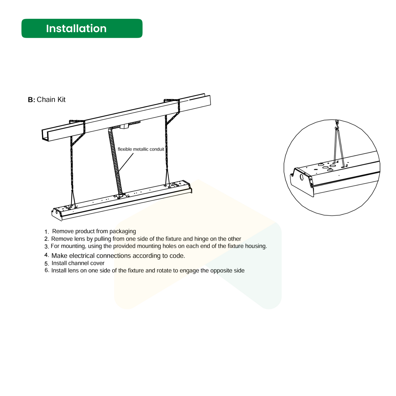 4ft Tunable LED Wrapround Light AC 120-277V