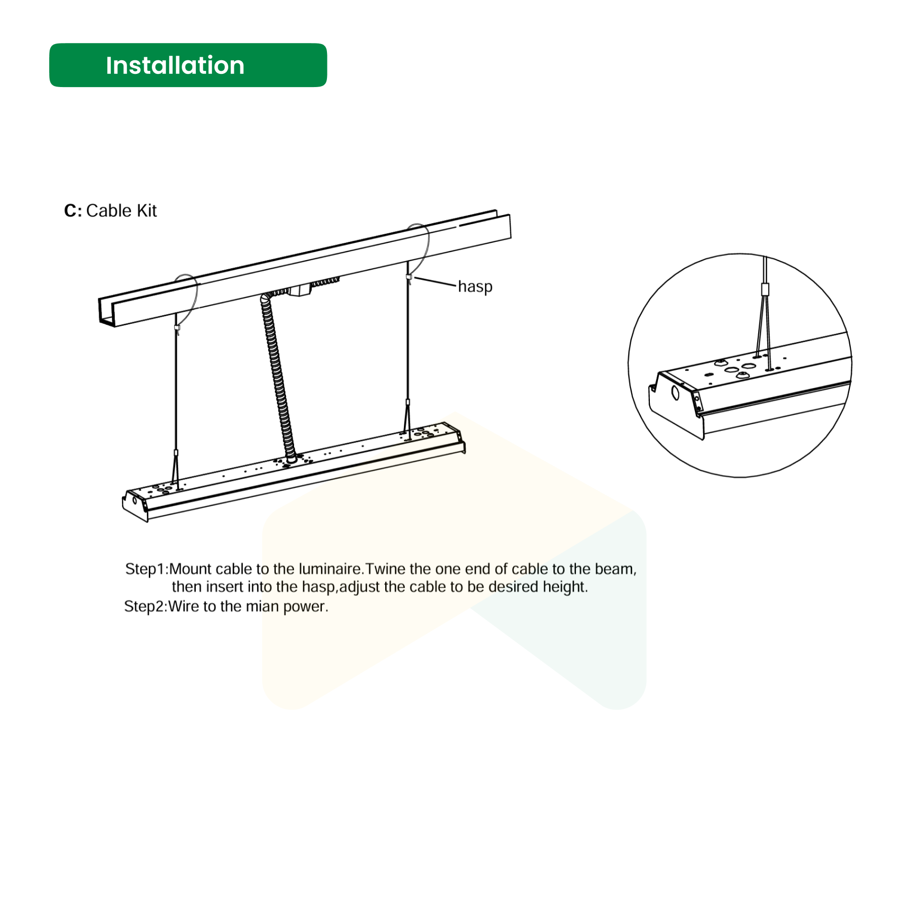 4ft Tunable LED Wrapround Light AC 120-277V