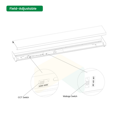 4ft Tunable LED Wrapround Light AC 120-277V