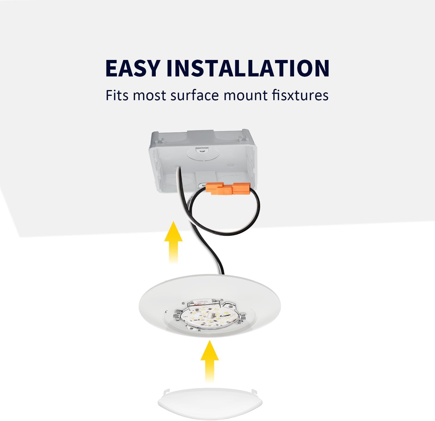 8&quot; 18W Surface Mount Disk Light with CCT Changeable Selector- 1260 Lumens 90 CRI