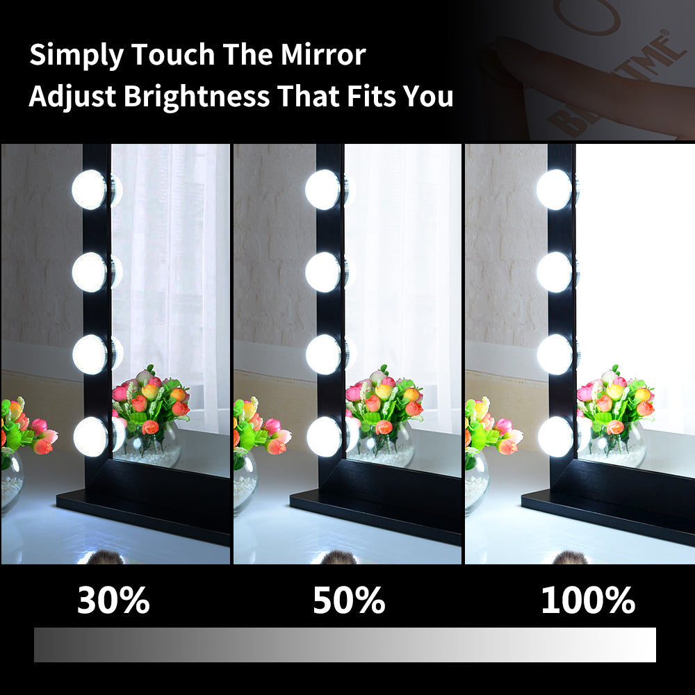 Hollywood Vanity Mirror With Lights,Dressing Tabletop Vanity Mirror with 15pcs Led Lights Large Beauty Mirror