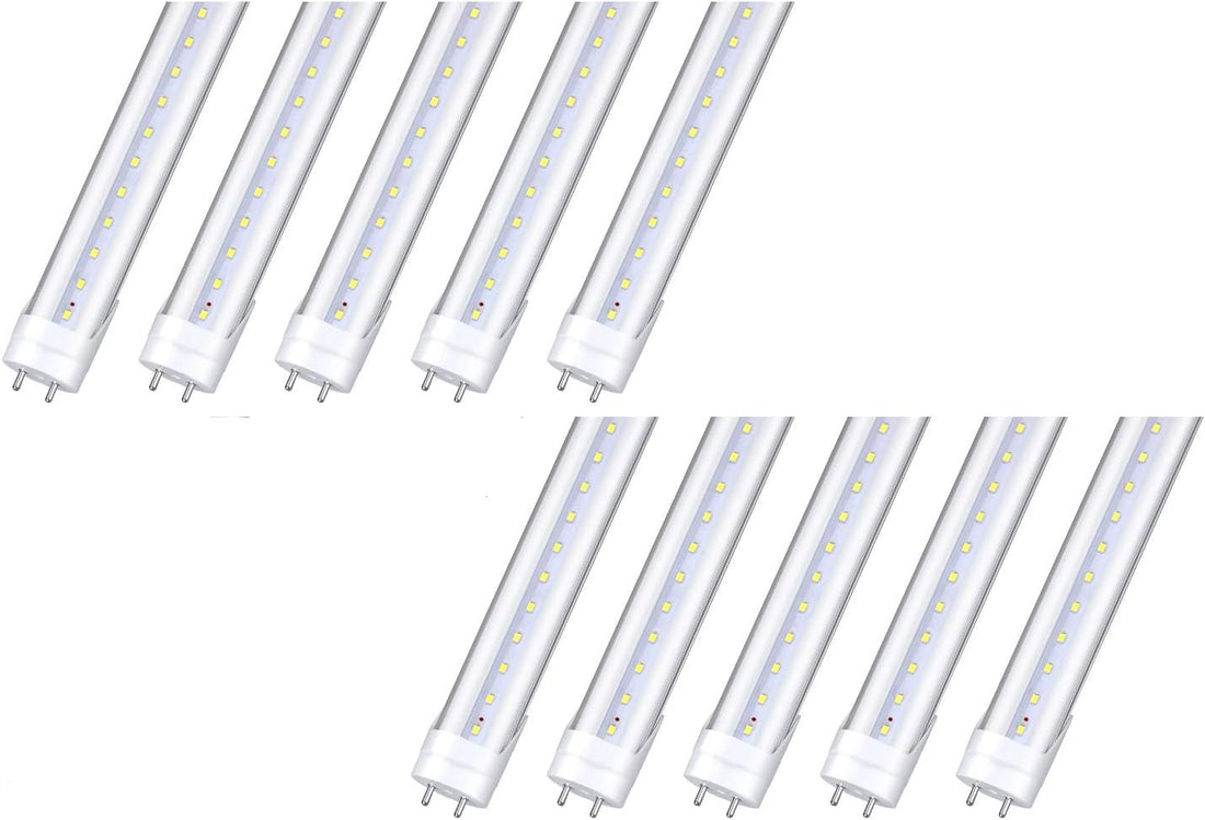 T8 4FT LED Tube Light Hybrid (Type A+B), 24W, &gt;160lm/W, Dual-End Powered, Ballast Bypass – G13 Base, 6 CCTs, IP54 Rated – 25-Pack