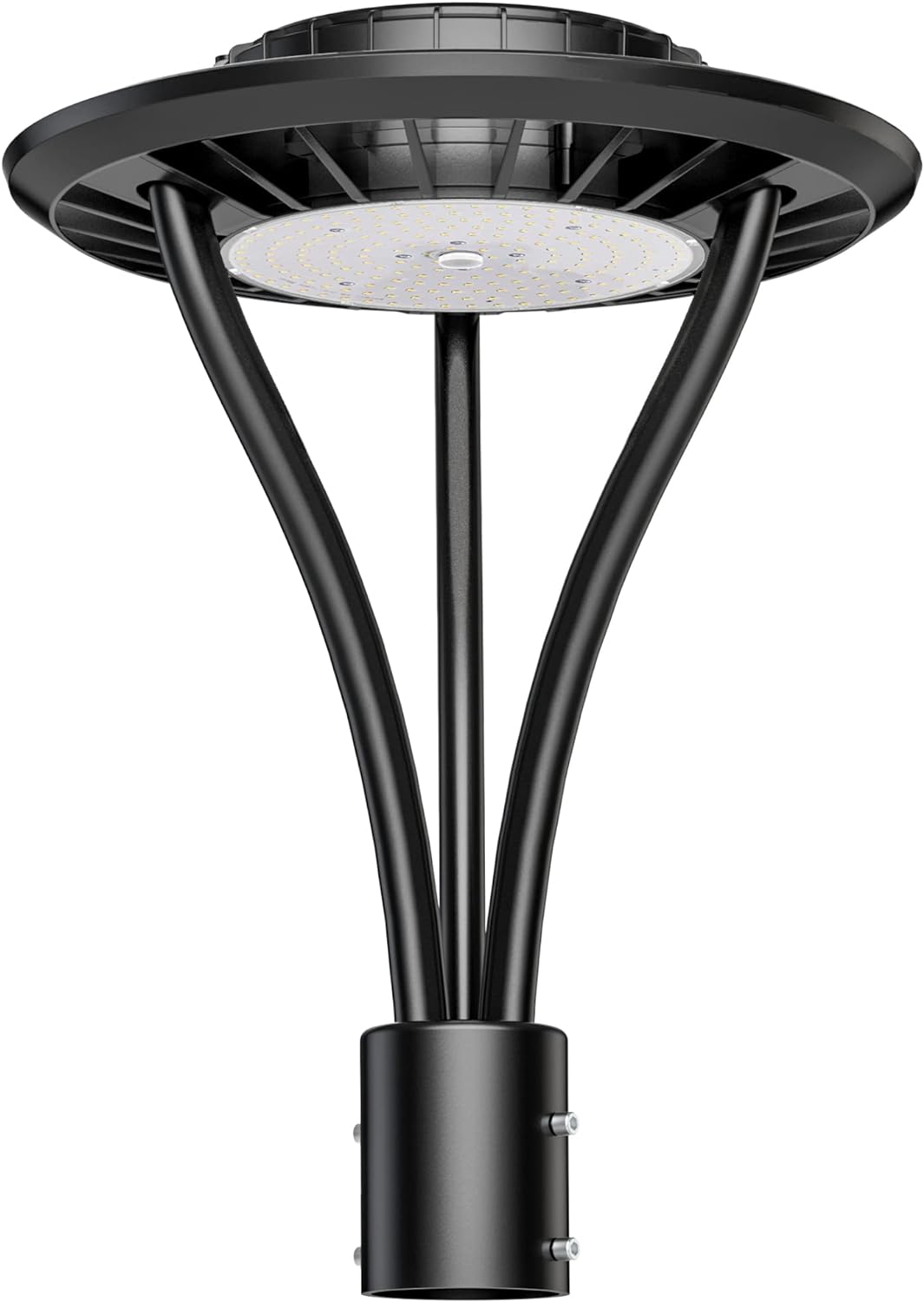 50W LED Post Top Light, 5000K, IP65 Rated Outdoor Area Light, Parking Area, Walkway - Black