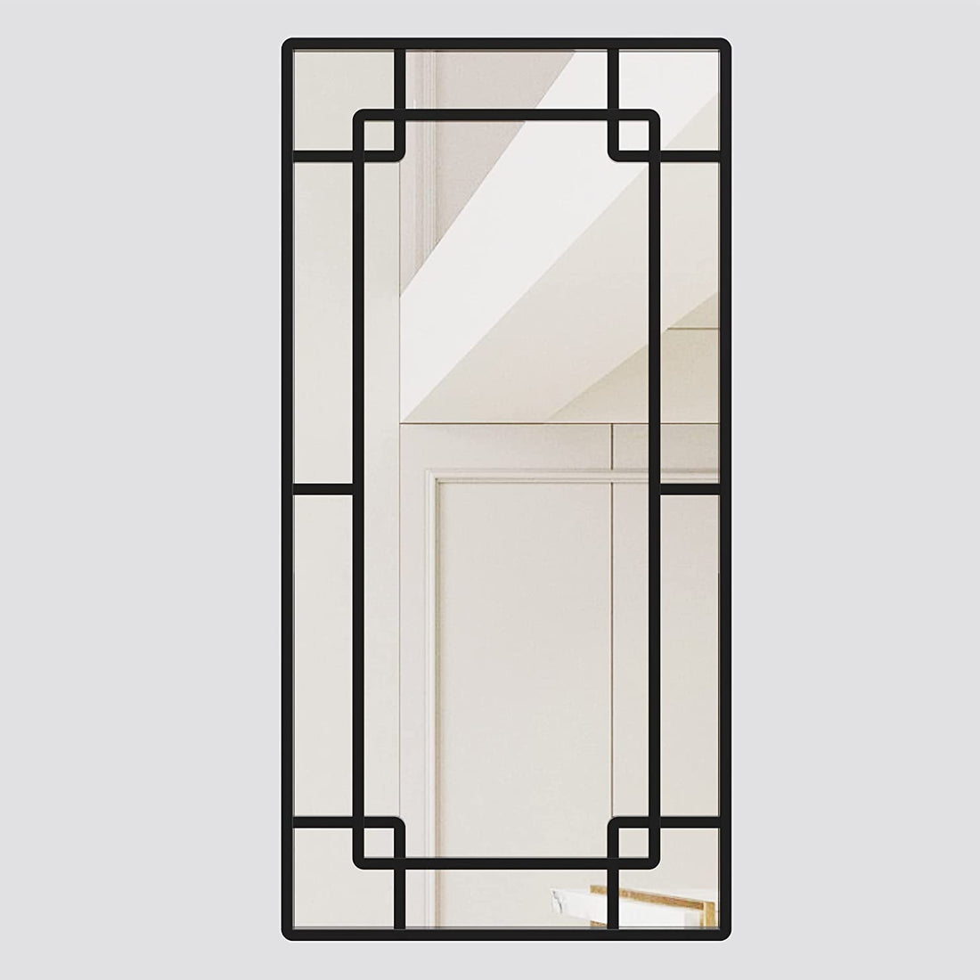 Decorative Mirrors for Wall Decor with Metal Frame, Modern Rectangular Wall Mirrors Decorative Window Mirror Black 30&