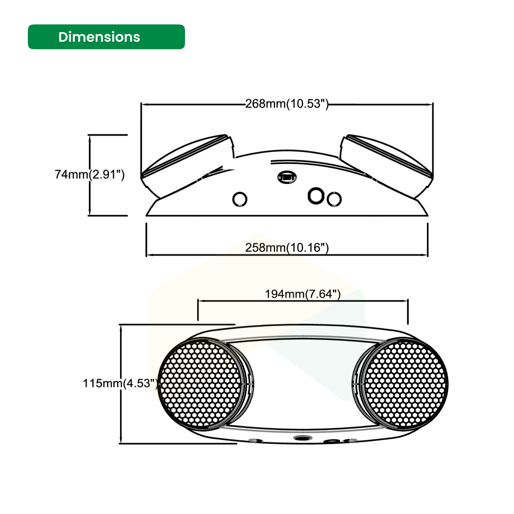 LED Emergency EXIT Sign, 4.5W, 120-277V, Battery Duration Upto 90 Mins, Working Temprature