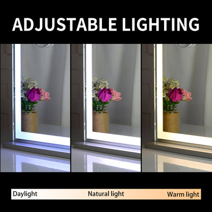 Hollywood Vanity Mirror with LED Backlit Lights, Lighted Tabletop Makeup Mirror for Dressing Room &amp; Bedroom,3 Color Modes with Dimmer