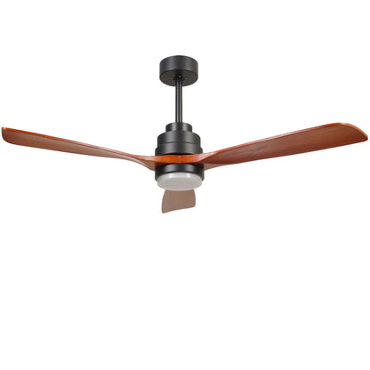 Elegant 46-Inch Black Ceiling Fan with Reversible DC Motor and Dimmable LED Lights