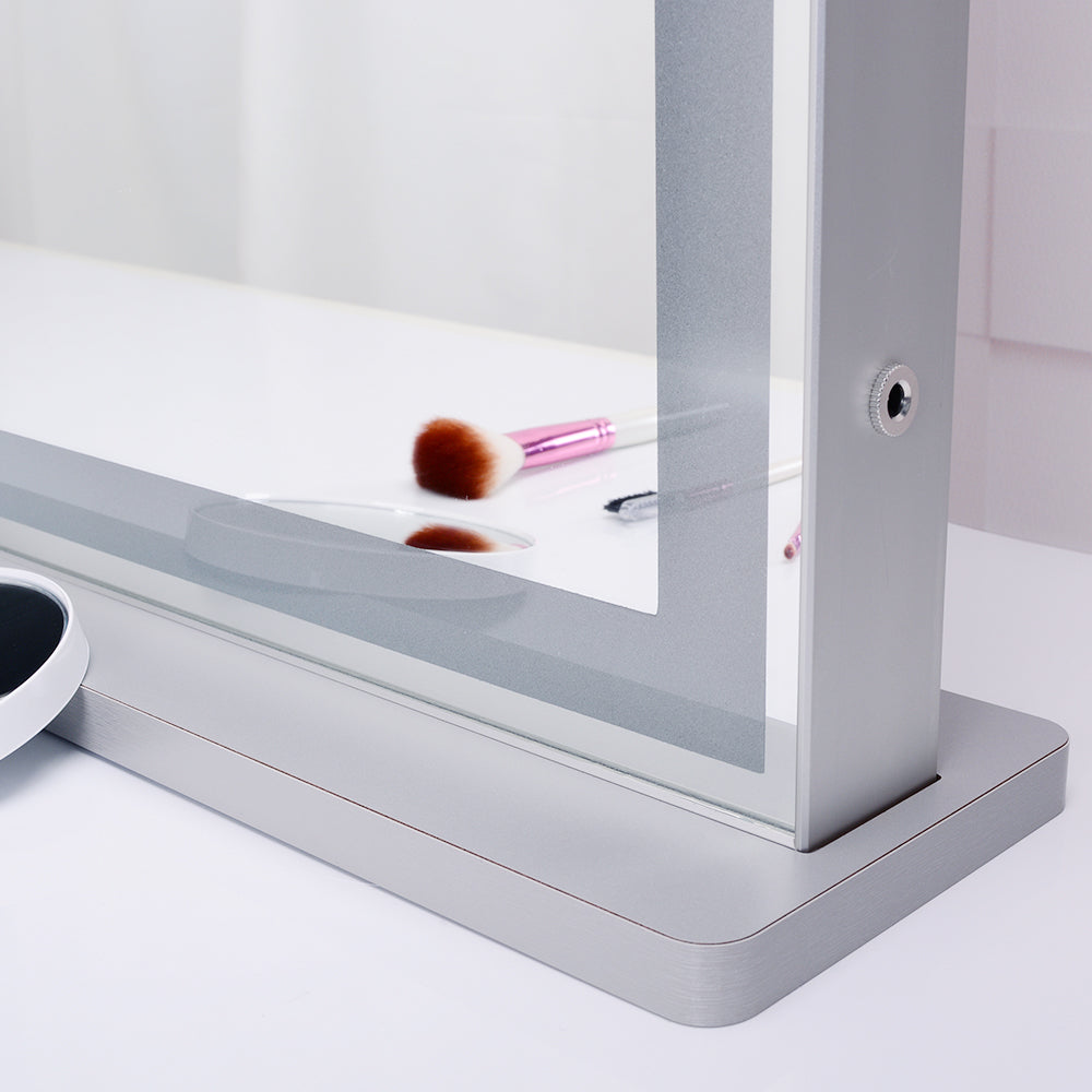 Hollywood Vanity Mirror with LED Backlit Lights, Lighted Tabletop Makeup Mirror for Dressing Room &amp; Bedroom,3 Color Modes with Dimmer