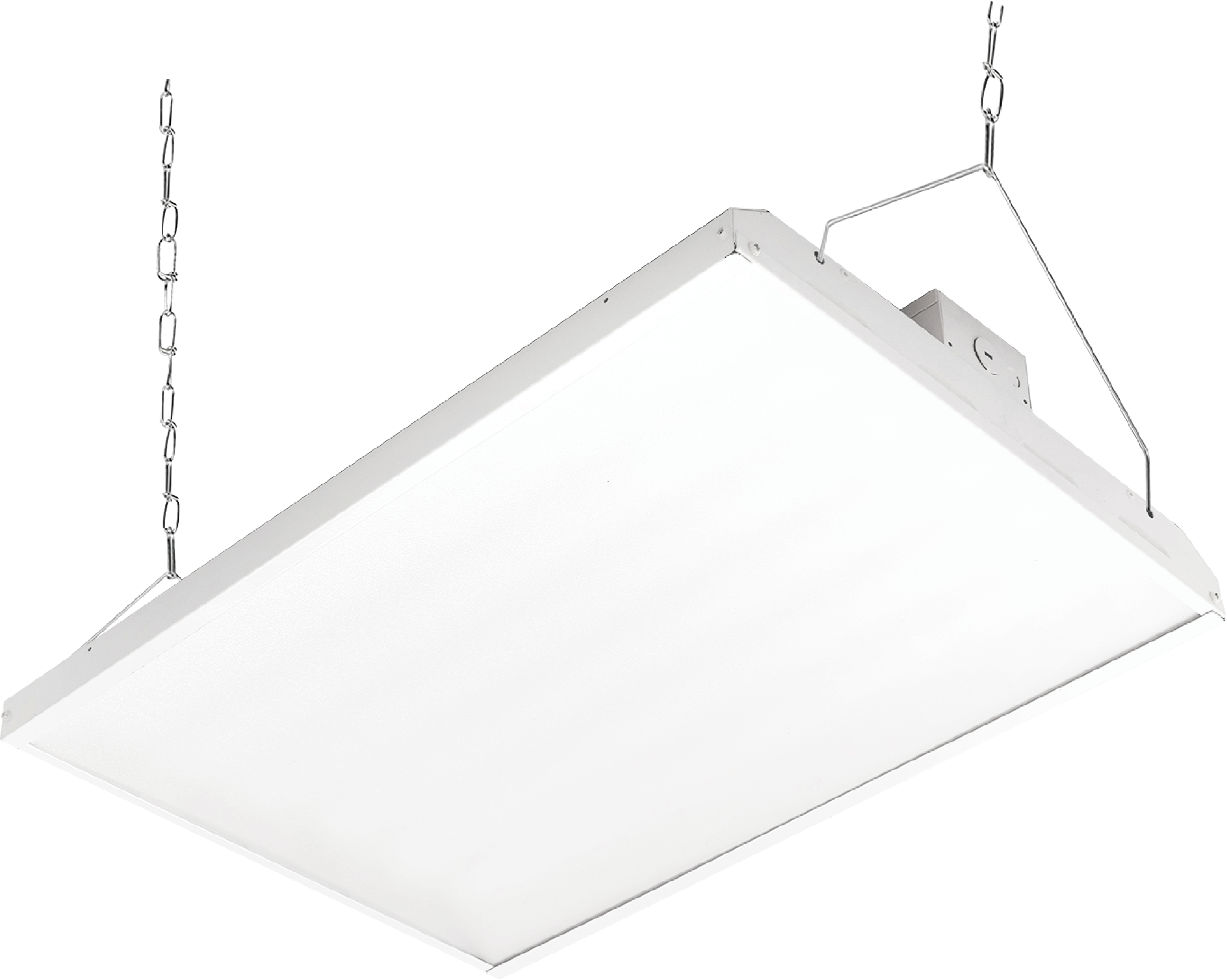 2FT Single Panel LED High Bay, 5000K, 120-277V - 0-10V Dimmable, Commercial Warehouse Lighting