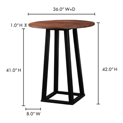 Padmo Bar Stool Black Vegan Leather Bar Stools, Brown / PVC