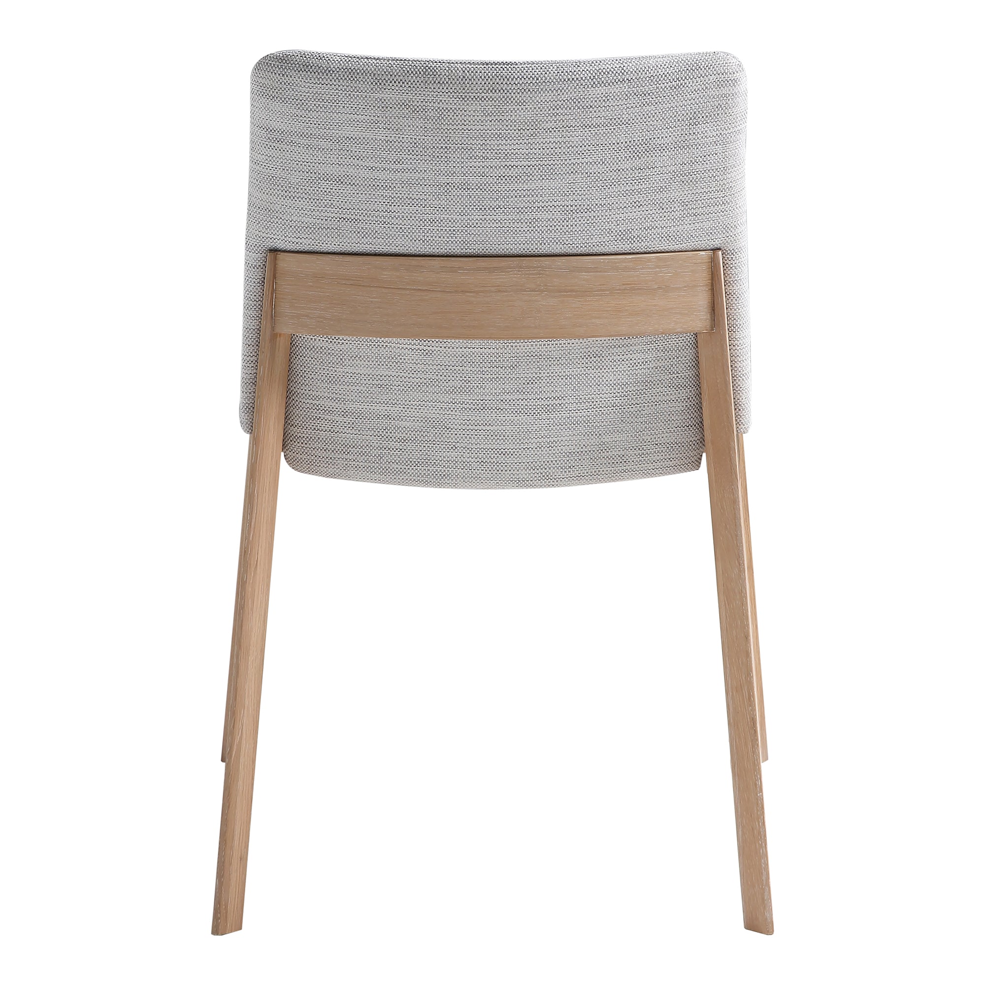 Padmo Oak Arm Chair Light Grey Dining Chairs, Grey / Solid White Oak Frame