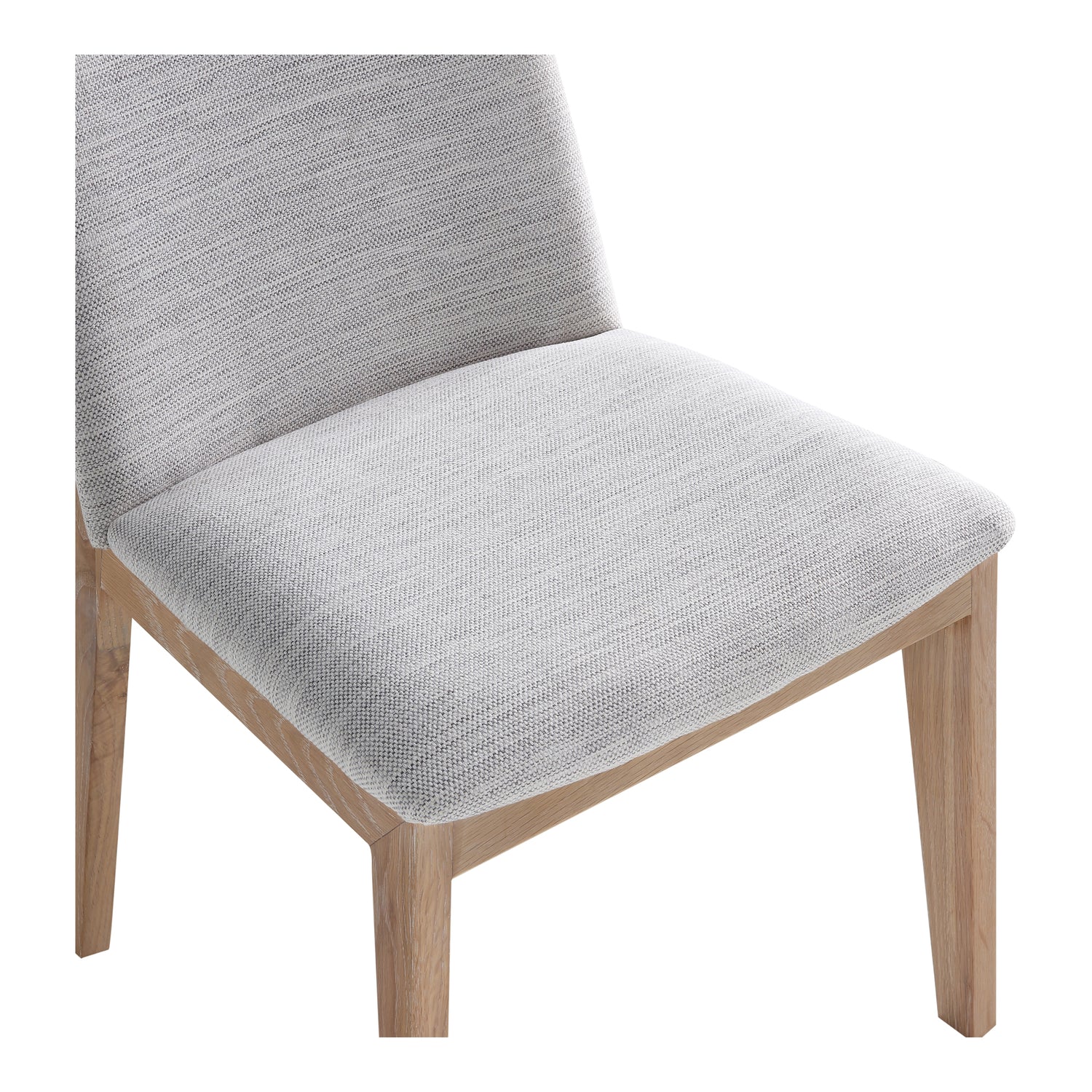 Padmo Oak Arm Chair Light Grey Dining Chairs, Grey / Solid White Oak Frame