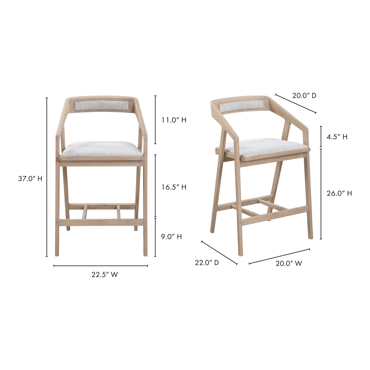 Clarice Dining Chair Light Grey - Set Of Two Dining Chairs, Grey / Foam