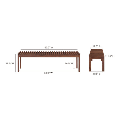 Rohe Bench Natural Oak Benches, Natural