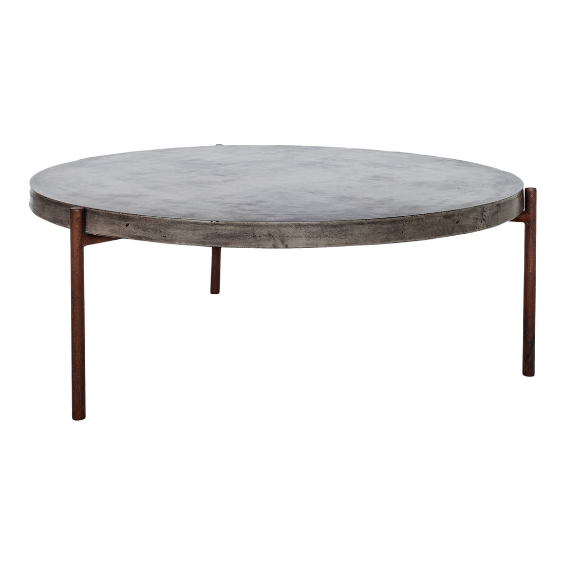 Dre Round Nesting Coffee Tables Grey Set Of Two Coffee Tables, Grey / Powder Coated Iron Frame