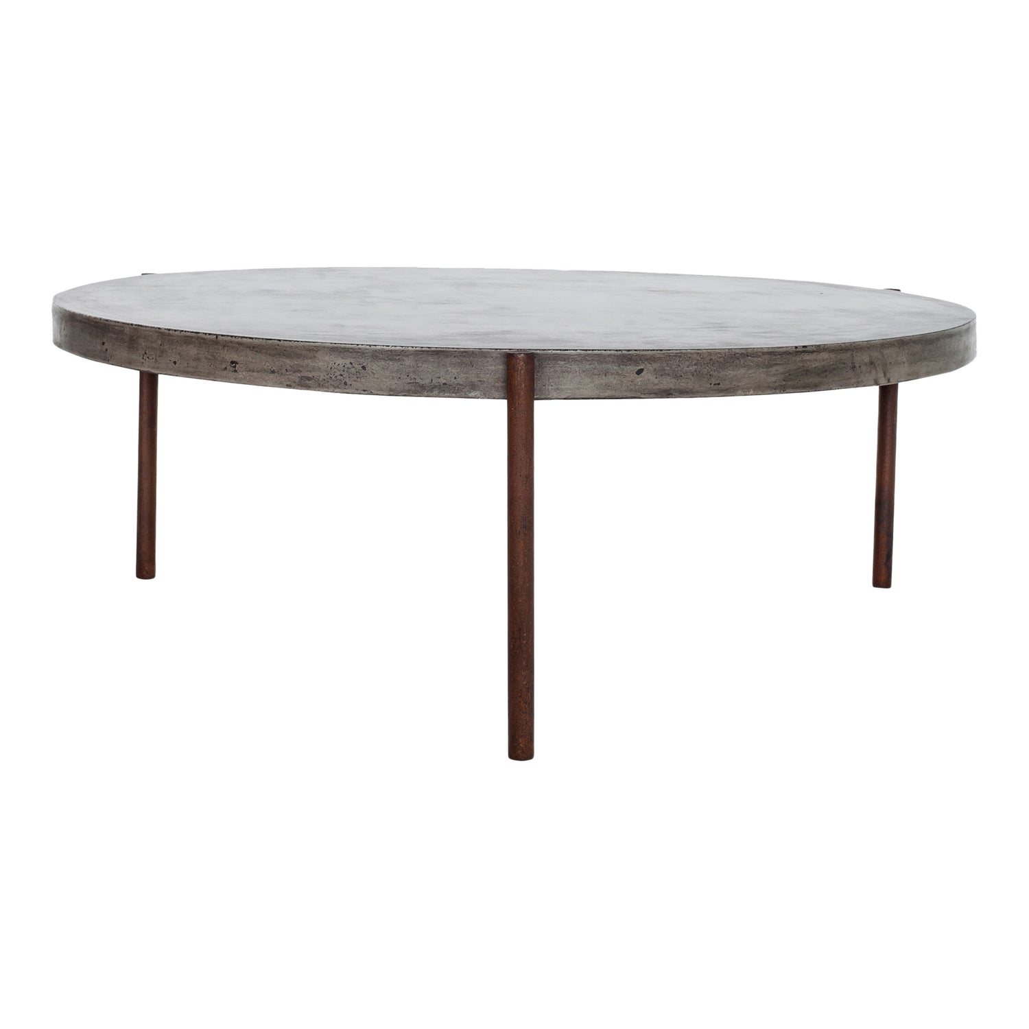 Dre Round Nesting Coffee Tables Grey Set Of Two Coffee Tables, Grey / Powder Coated Iron Frame