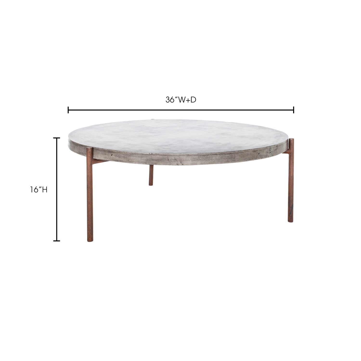 Dre Round Nesting Coffee Tables Grey Set Of Two Coffee Tables, Grey / Powder Coated Iron Frame