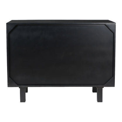 Ashford Nightstand Black Nightstands, Black / Cane Drawer Front