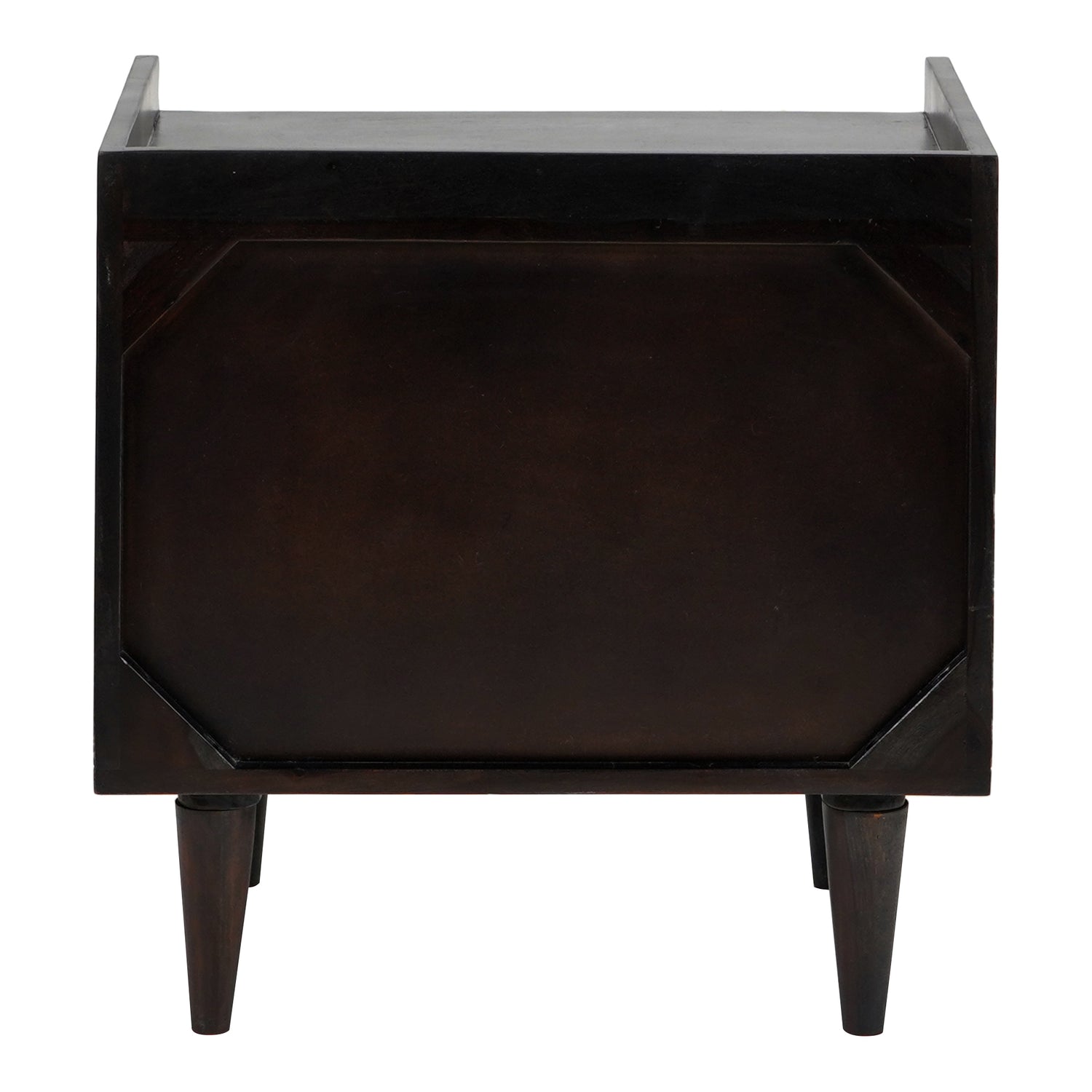 Paolo Nightstand Brown Nightstands, Brown / Carved Sheesham Wood Doors on MDF