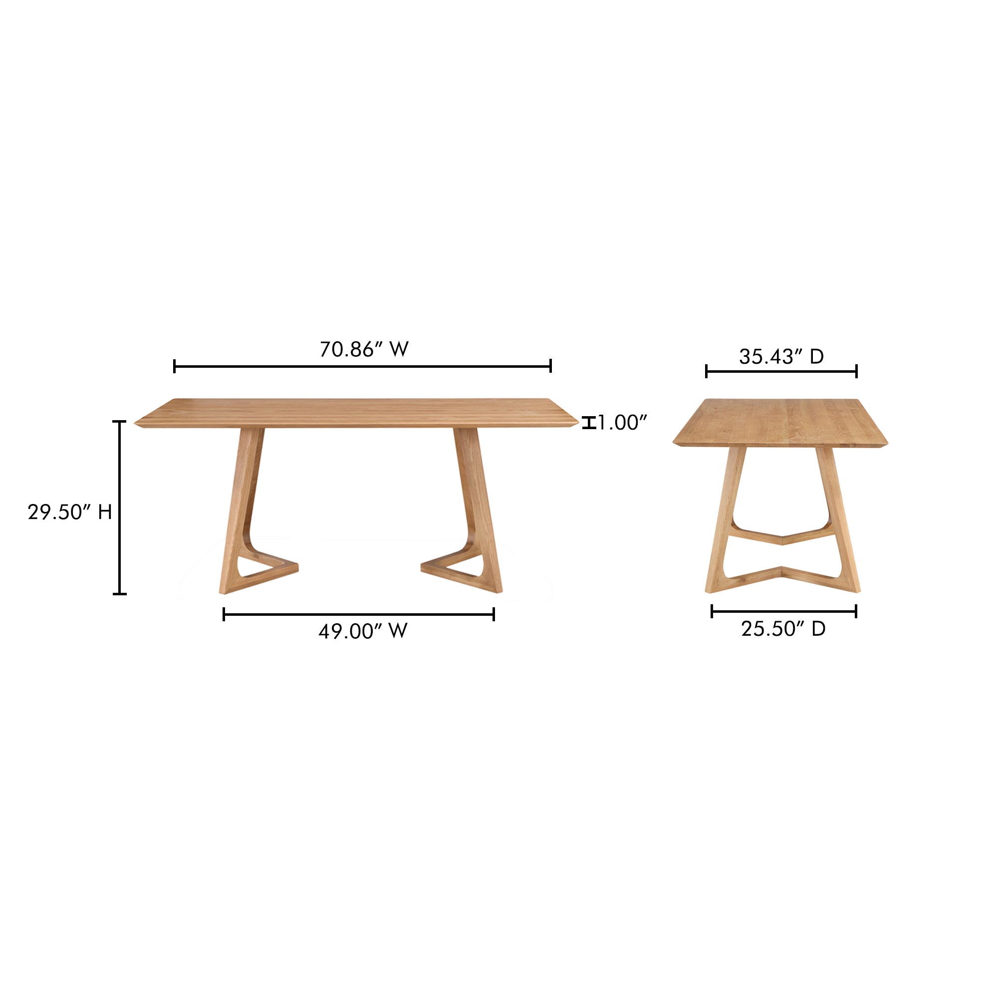 Galena Round Dining Table Oak Dining Tables, Natural