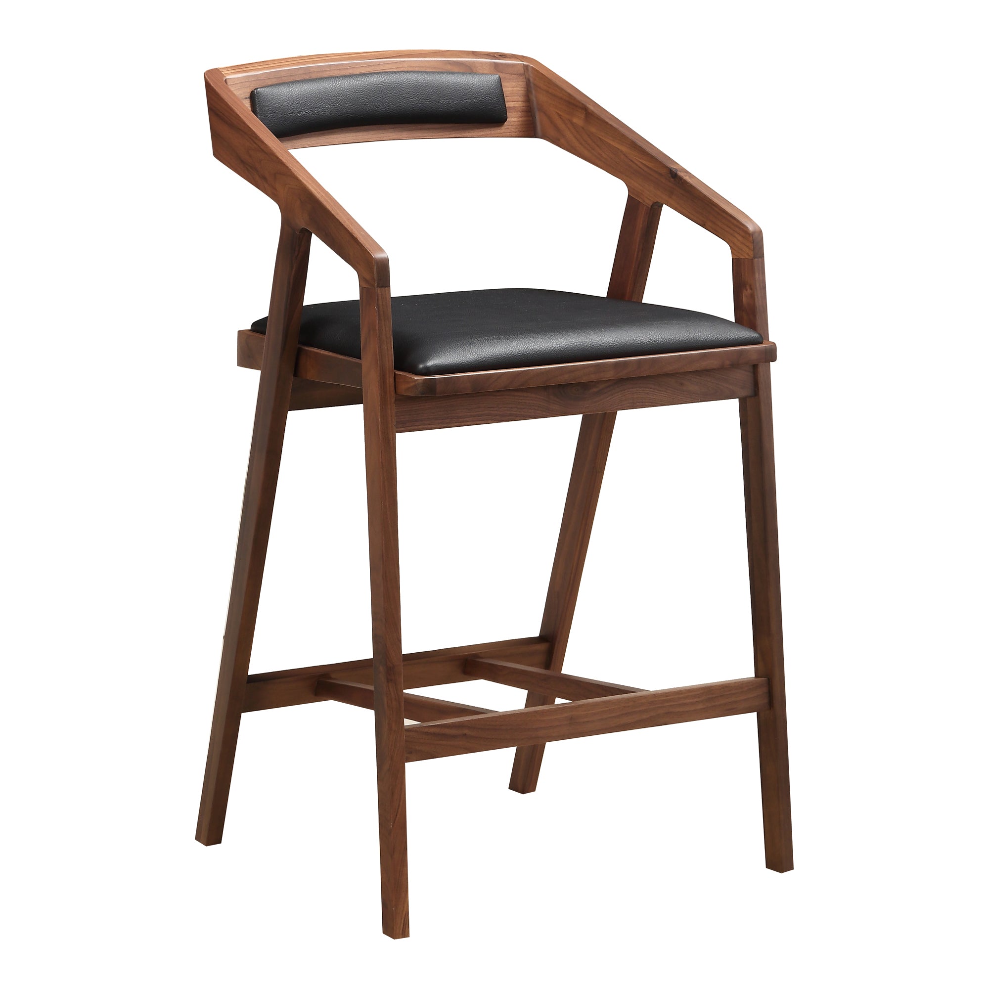 Padmo Arm Chair Black Dining Chairs, Brown / Solid American Walnut