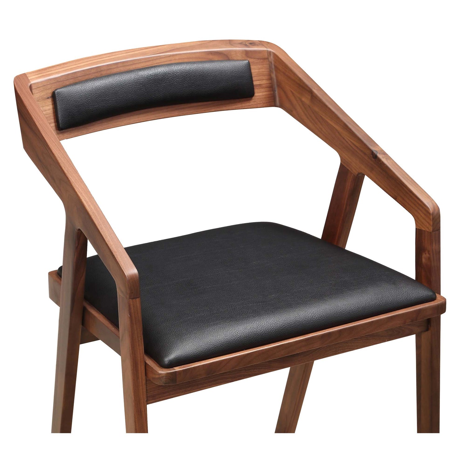 Padmo Arm Chair Black Dining Chairs, Brown / Solid American Walnut