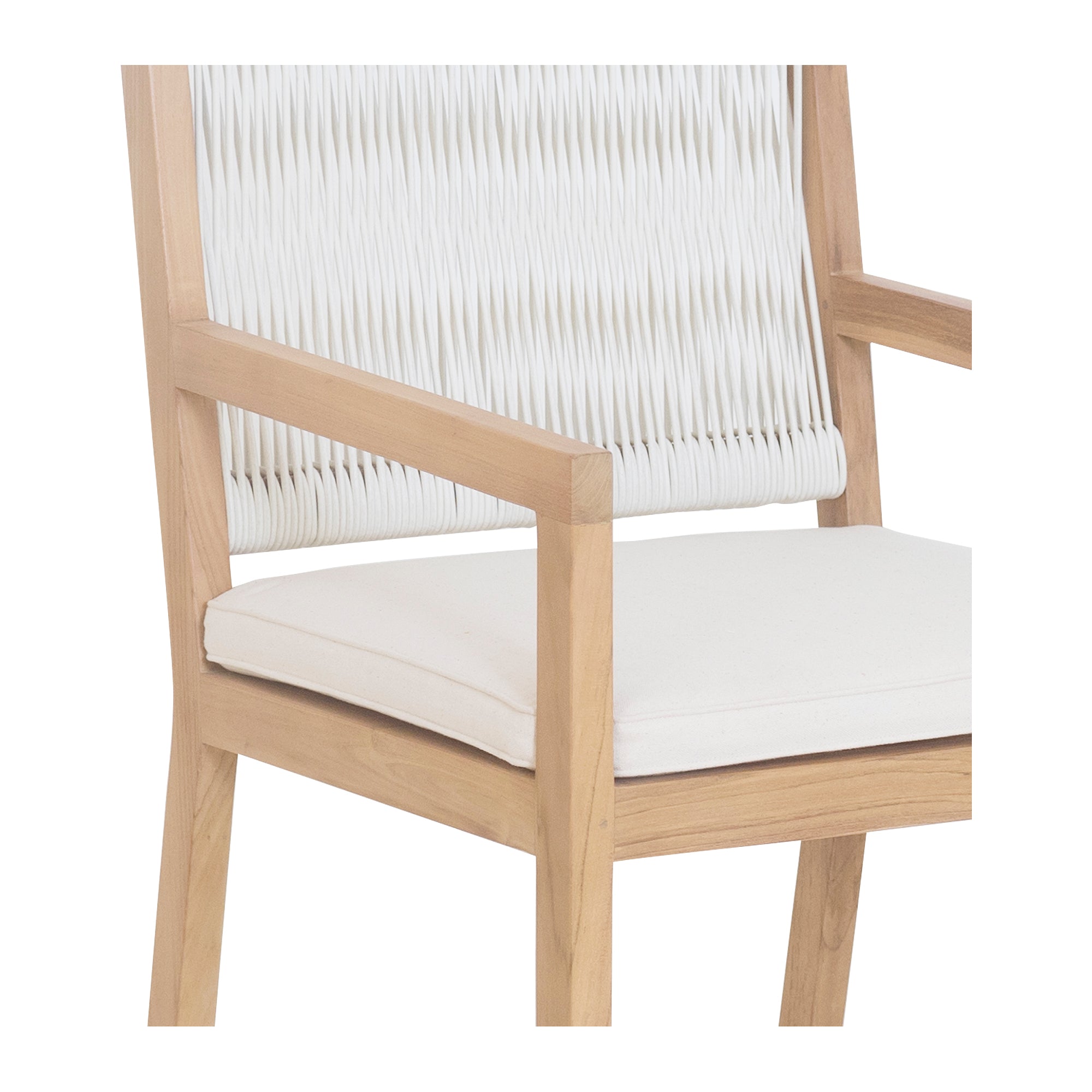 Kara Outdoor Lounge Chair Natural Accent Chairs, Natural / 100% Polyester Upholstery and Foam Cushion