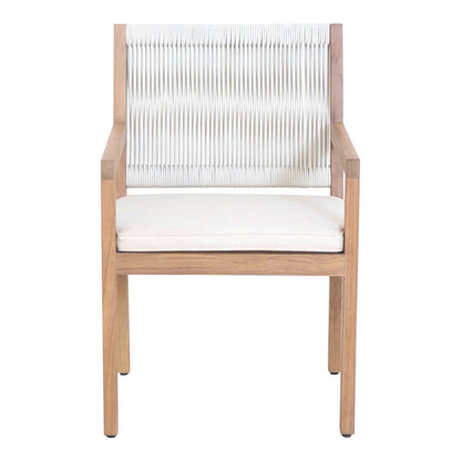 Kara Outdoor Lounge Chair Natural Accent Chairs, Natural / 100% Polyester Upholstery and Foam Cushion