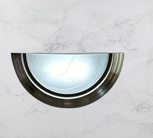 12W LED Half Moon Light, 5000K- 850 Lumens, Brushed Nickel Trim Finish